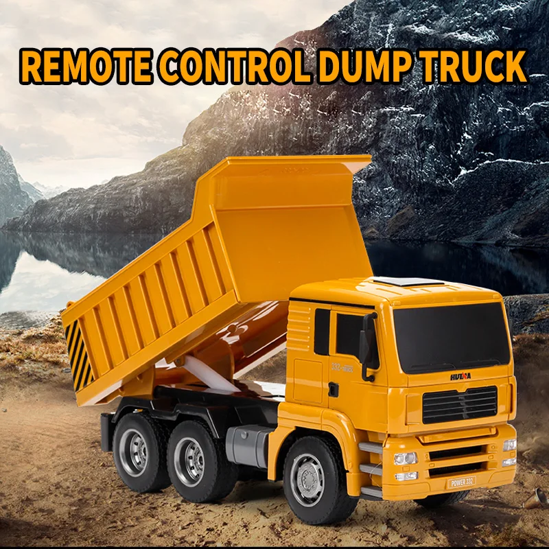 1:18 Huina 332 RC Truck Dump 6CH Metal Remote Control escavatore Electric Kids Cars Model Toys For Children