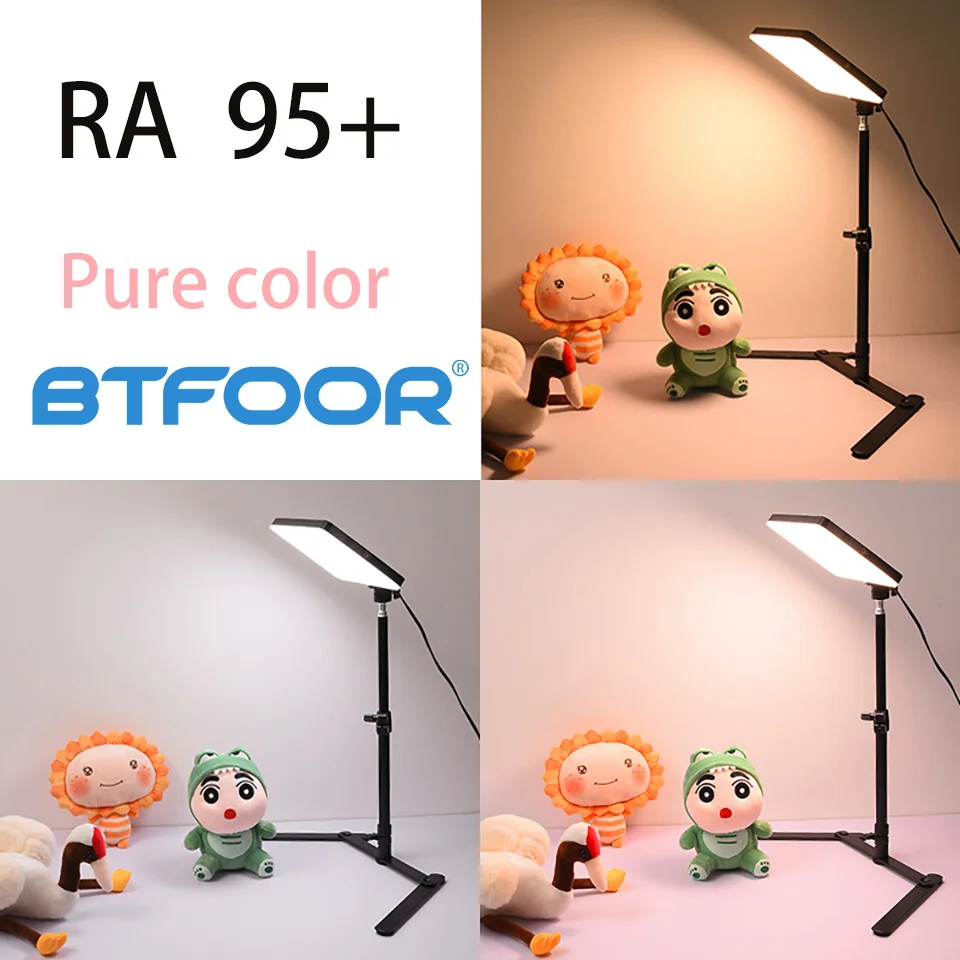 Video Fill Lamp Light Panel Photography Lighting LED 2700k-5700k EU Plug For Live Stream Photo Studio With Tripod Stand Long Arm