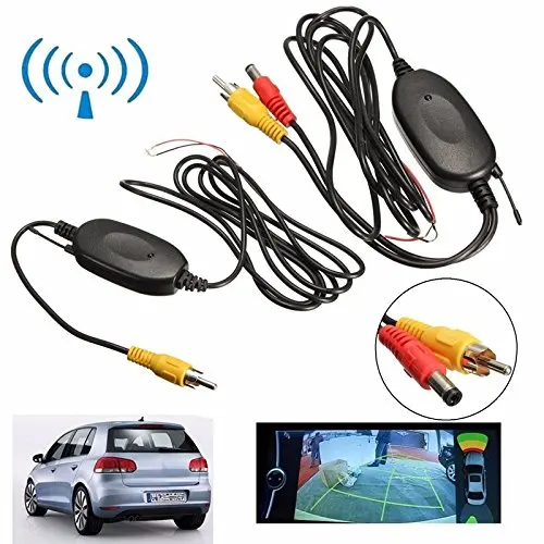 Hikity Wireless RCA Video Transmitter Receiver Adapter Kit for Car DVD Rear View Camera Reverse Parking Backup Cam Monitor 2.4G images - 6