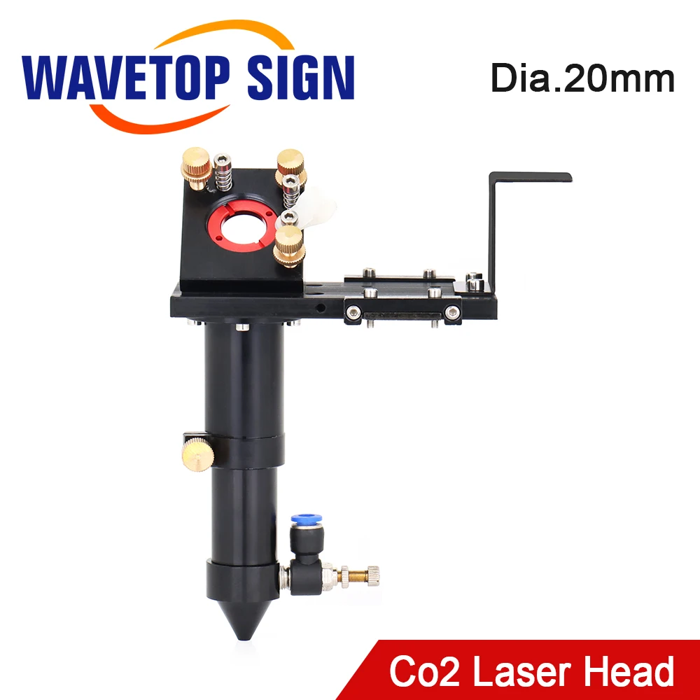 

WaveTopSign CO2 Laser Head for Lens D20mm FL50.8 & 63.5mm Mirror 25mm for E Series Co2 Laser Cutting and Engraving Machine