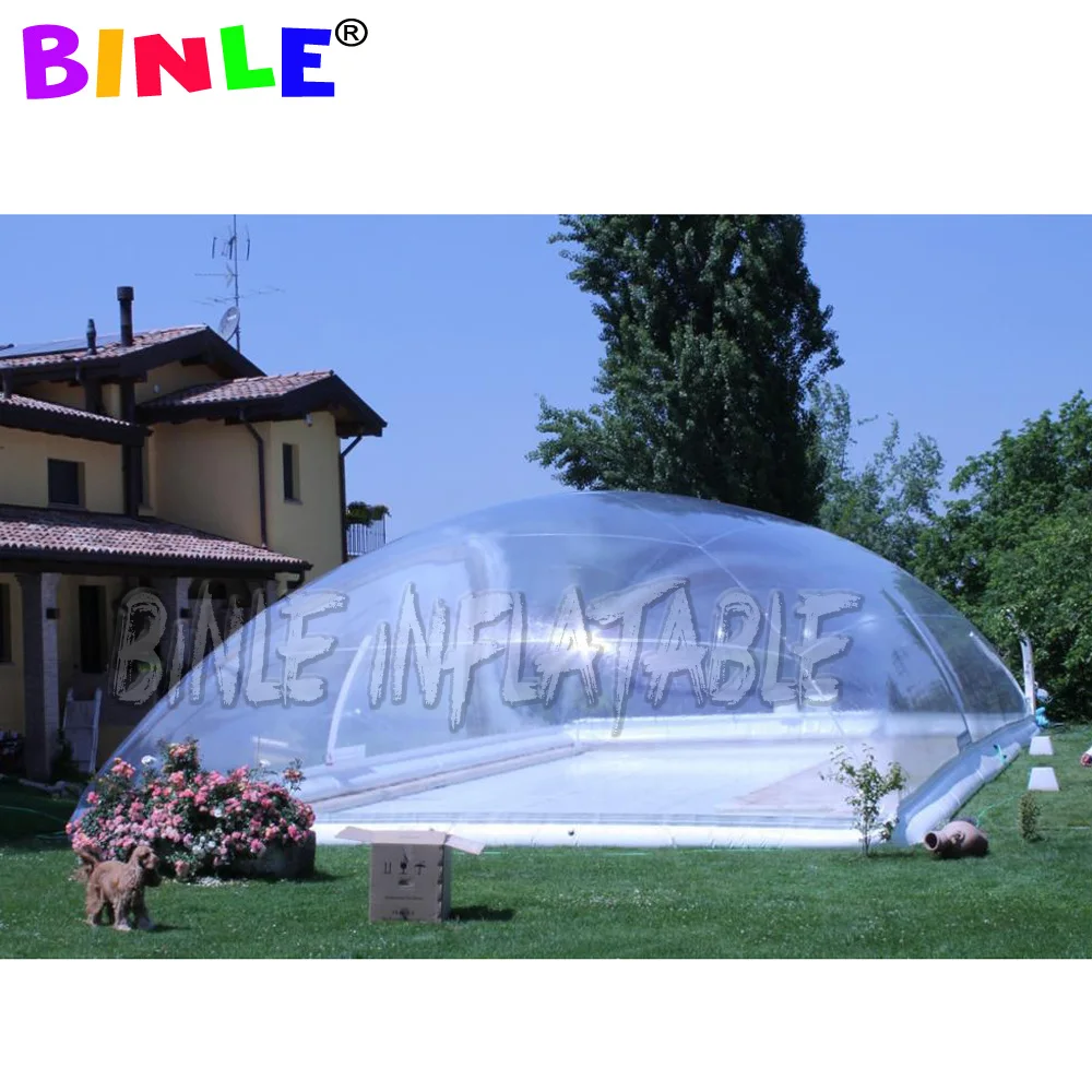 Above ground PVC Inflatable Swimming Pool Cover waterproof transparent bubble pool dome Tent for winter outdoors