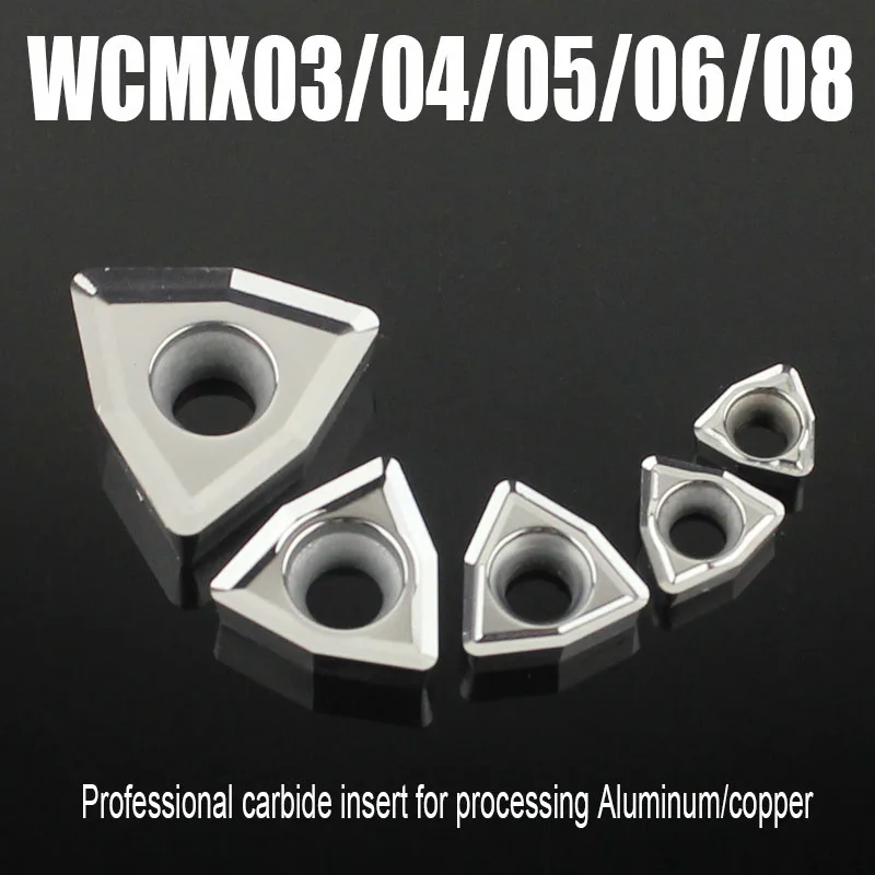 WCMX030208 040208 turning Boring bar tool carbide inserts WCMX06T308 WCMX050308 Lathe turning drilling tools for Aluminum copper