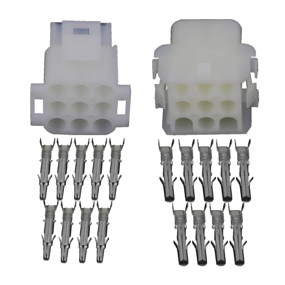 

9 Pin White Plastic Parts Automotive Waterproof Connectors Harness Connector with Terminal Plug DJ3091-2.1-11/21 9P