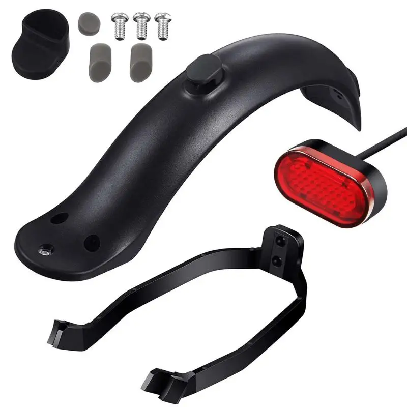 Durable Scooter Mudguard for Xiaomi Mijia M365 M187 Pro Electric Scooter Tire Splash Fender with Rear Taillight Back Guard