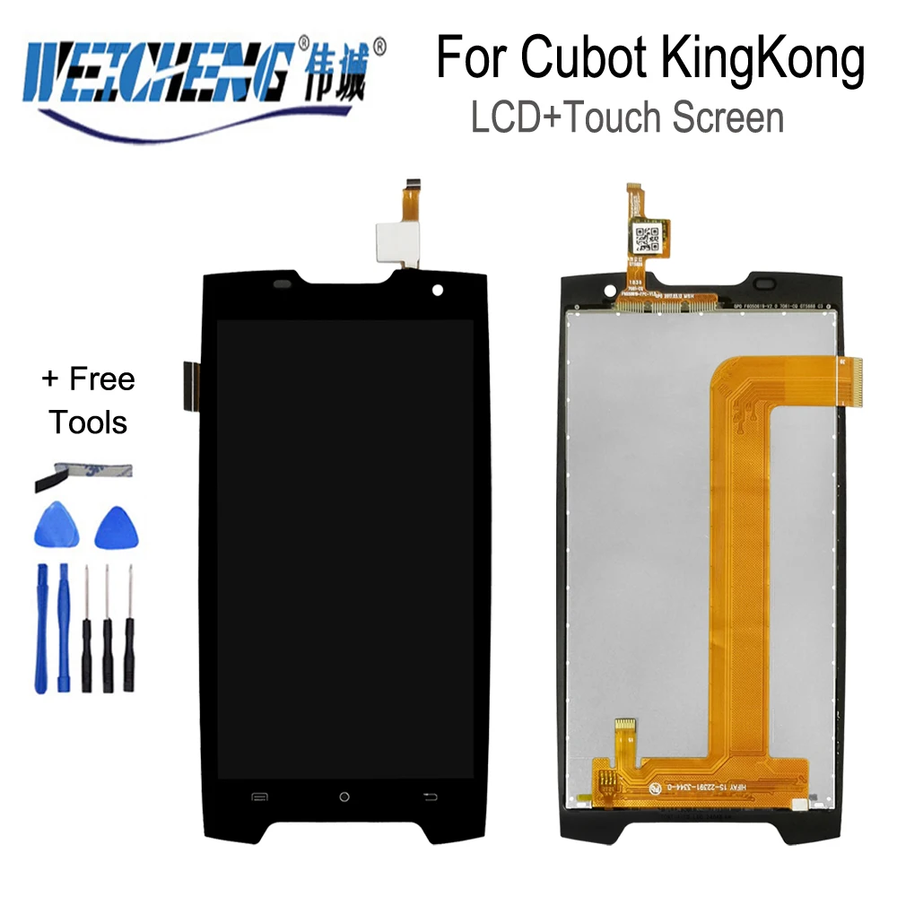 Black For Cubot KingKong LCD Display with Touch Screen Digitizer Assembly For Cubot King Kong Phone Accessories+Tools