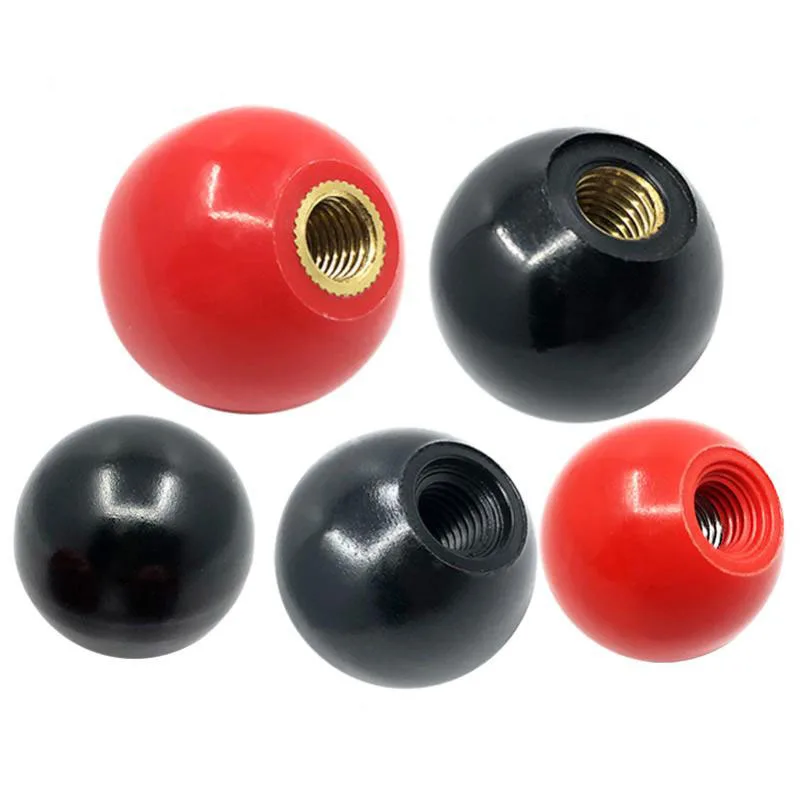 Red black copper core bakelite handle ball plastic mechanical operating rod ball head handle m6810