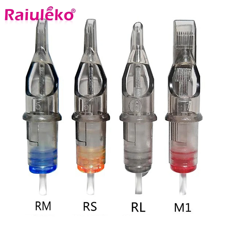 

10 Pcs Revolution Cartridge Tattoo Needle Round Liner 0.35mm Long Taper RL/M1/RM Safety Membrance for Cartridge Machine and Grip