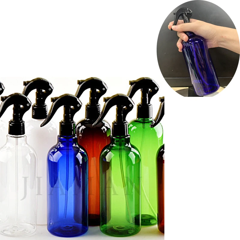 500ML bursztynowy PET Spray puste butelki opryskiwacz spustowy olejki eteryczne aromaterapia perfumy butelka wielokrotnego napełniania darmowa wysyłka