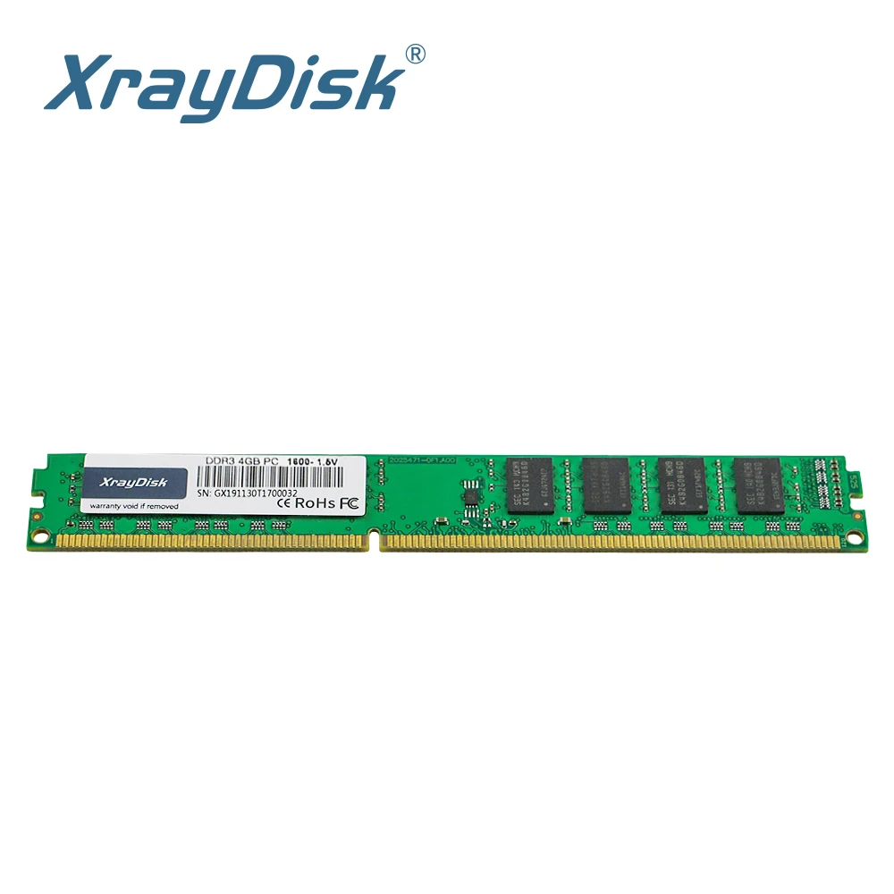 XrayDisk DDR3 8GB 4GB Memory 1600Mhz  240pin 1.5V Desktop Ram Dimm