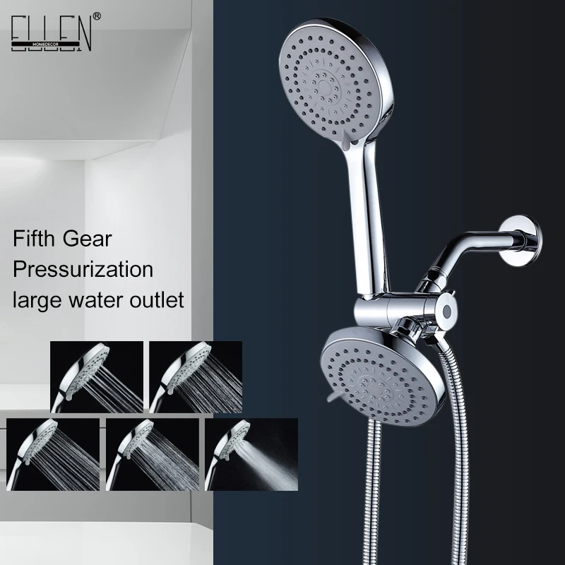 

ELLEN Bathroon Rain Shower Head Set with Hand Shower 5 funtcion Shower Faucet Replace ELS603