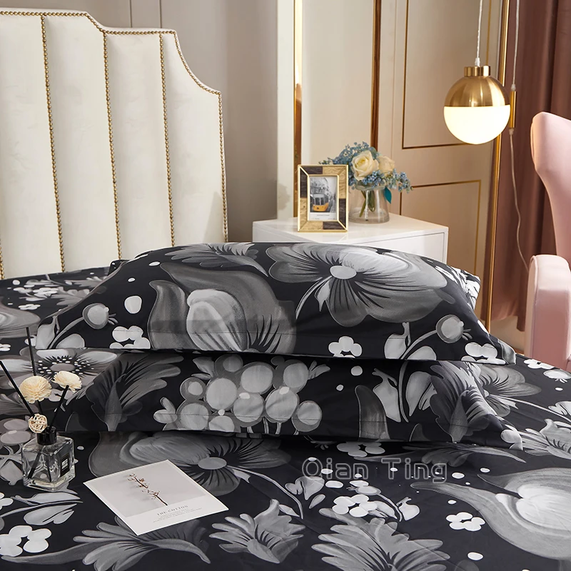 1 piece of bed sheet for bedroom 100%Polyeste Elastic Band Around bedding Fitted Sheet Only (excluding pillowcases)