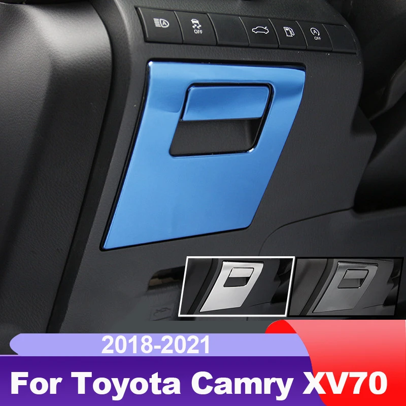 Car Driver Side Storage Box Switch Panel Cover Trims for Toyota Camry 2018 2019 2020 2021 70 V70 Xv70 Trd Accessories Auto