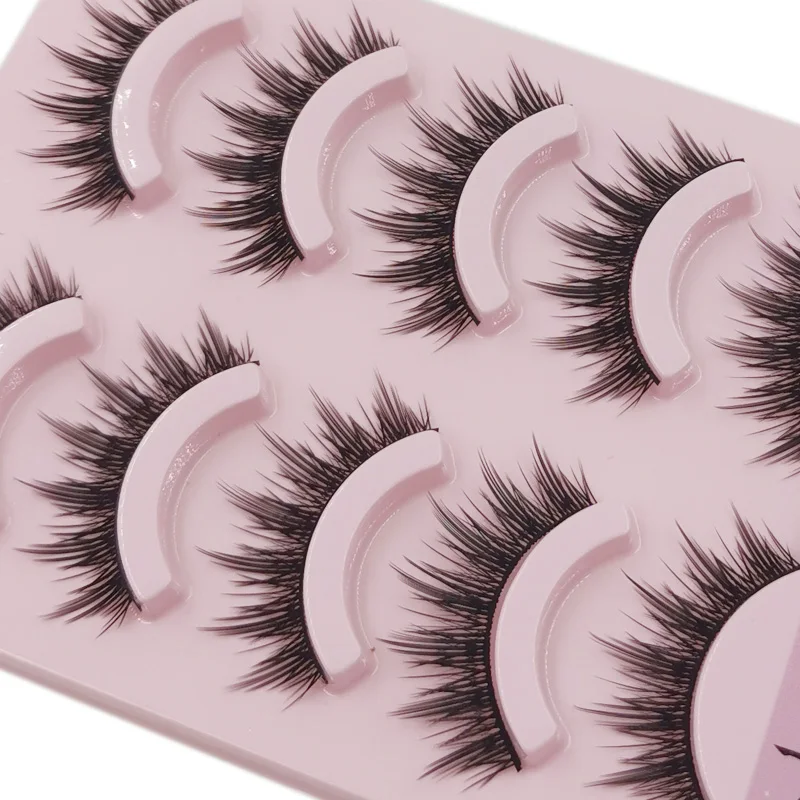 5 Pairs Makeup Thick False Eyelashes Cosplay Stage Long Thick Fake Eyelash Extension Eye Lashes Set  Dramatick Look Natural Soft