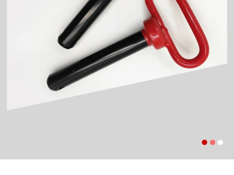 Sicherungsstift für Anhängerkupplung mit gummibeschichtetem Griff, Anhängerkupplungsstift mit rotem Kopf – Detail 8