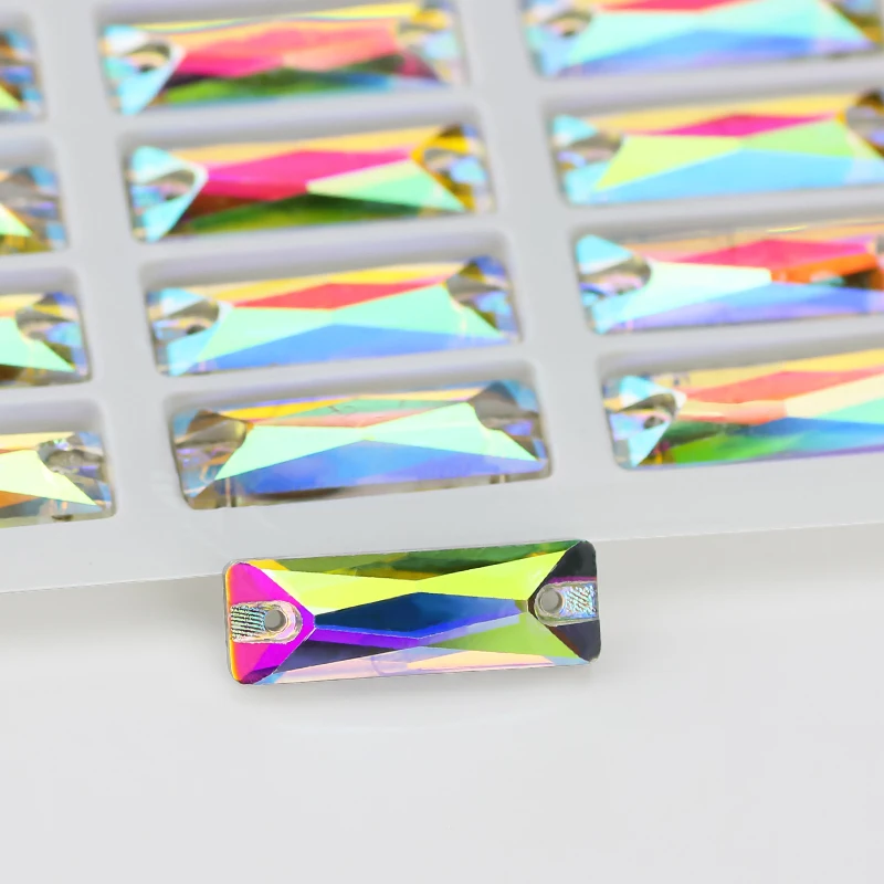 

QL crystal AB Crystal Strip Sew On Flatback Glass Crystal Rhinesone For DIY Wedding dress shoes bags clothes accessories