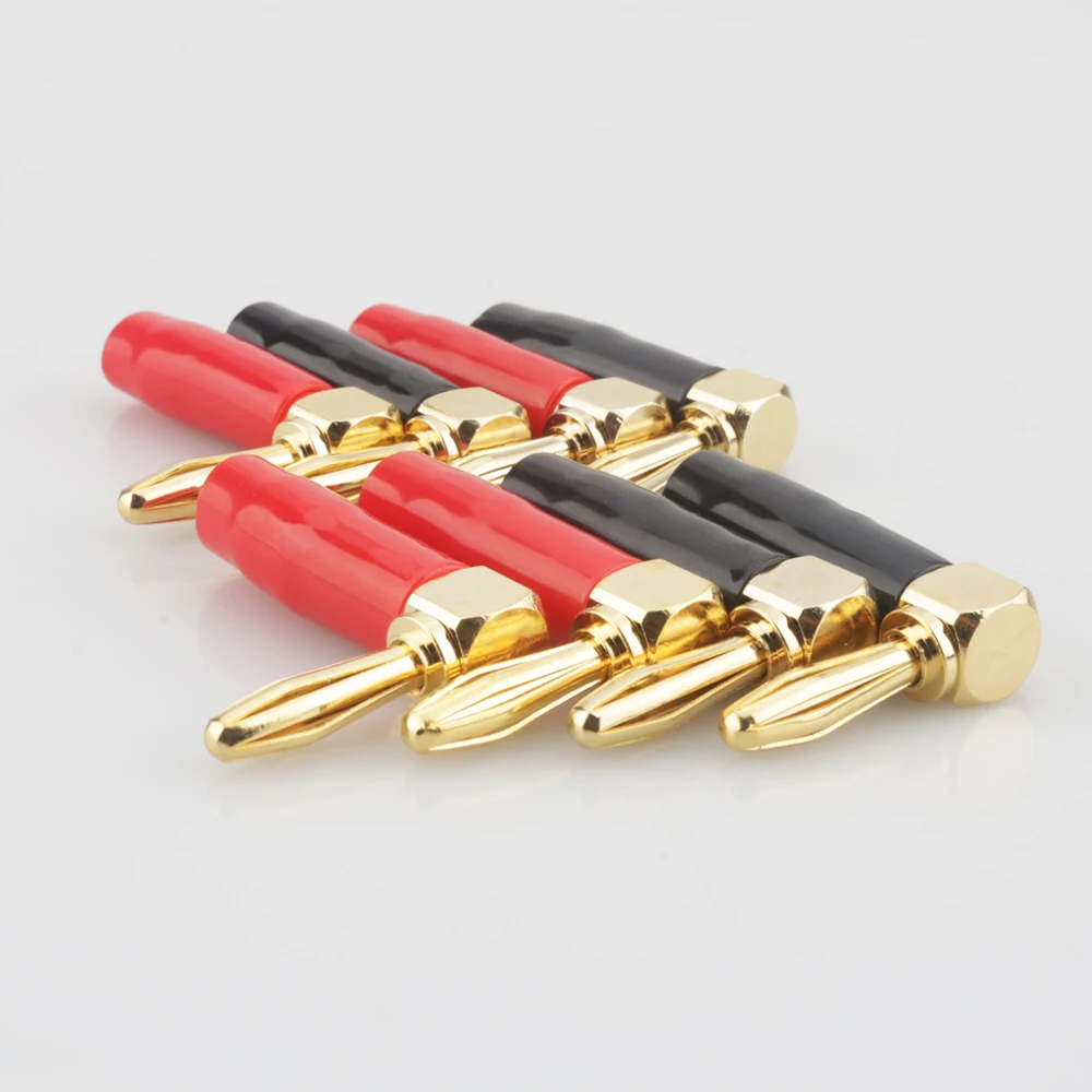 Штекер медный, 4 мм, 8 шт., винтовой кабельный разъем