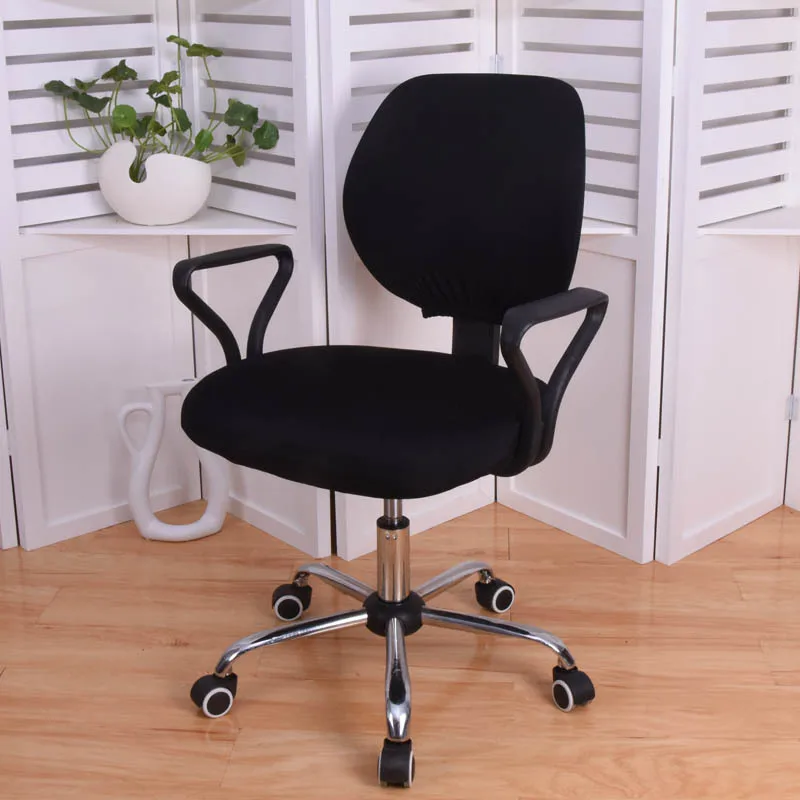 Printed Office Chair Cover Flower Pattern Seat Slipcovers Split Chair Back Cover+seat Cover 2 Pcs/set Rotating Lift Chair Case