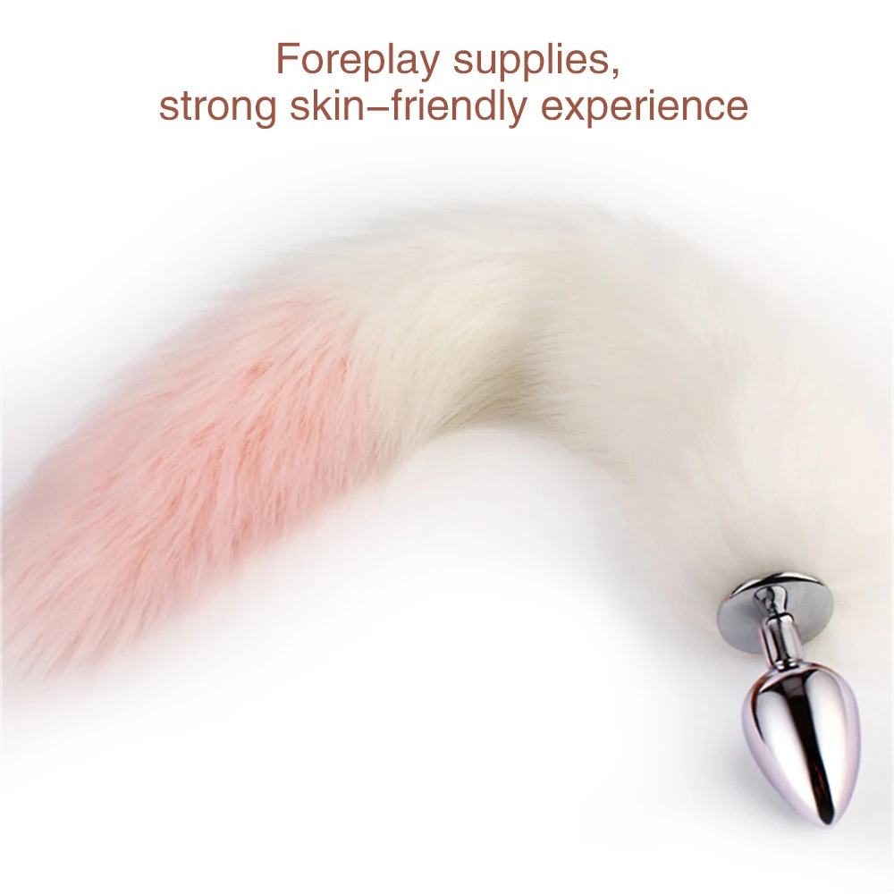 Dildo Anal Plug Cute Ears Headbands Fox Rabbit Tail Metal Butt Anal Plug Erotic Cosplay Accessories Adult Sex Toy for Couples