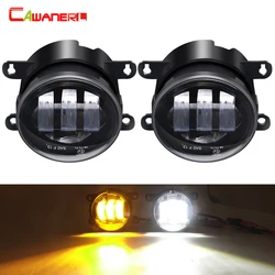 Cawanerl 2 Pieces LED Fog Light 30W 6000LM Car Front Fog Lamp DRL White Amper For Jeep Renegade Compass Cherokee