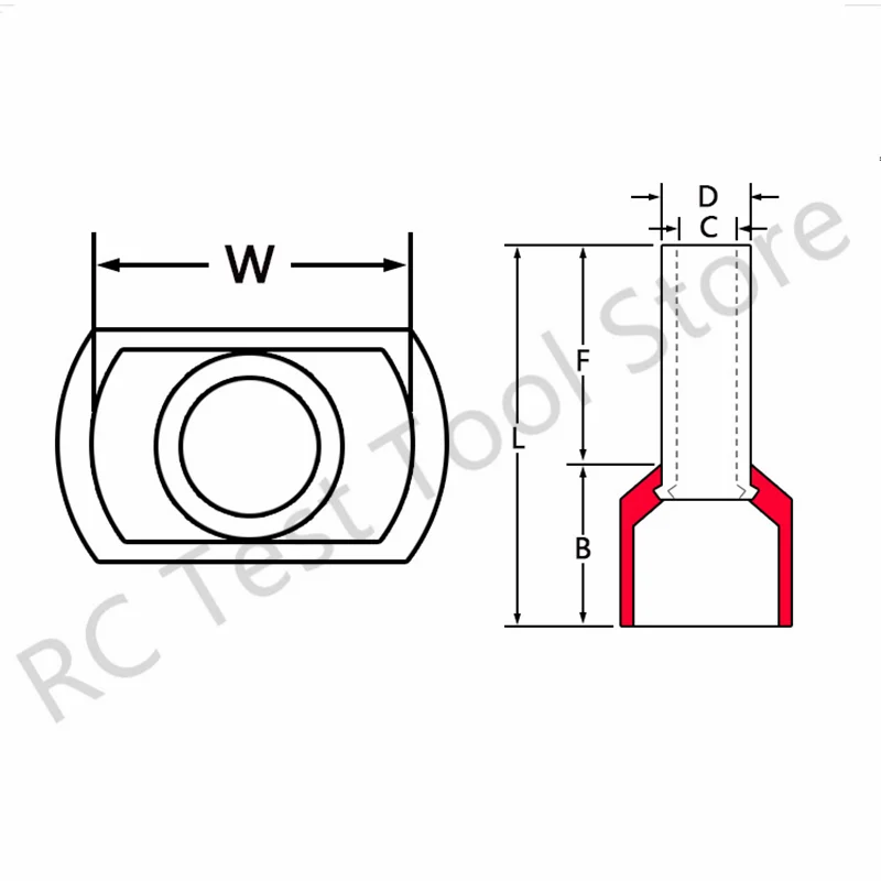 100PCS TE0508 Doppel Rohr 0.5 ~ 6.0 ² Kalten Gedrückt Ende Doppel Draht Rohr Geformt Isolierte Rohr Terminal