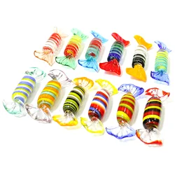 12pcs Vintage Creative Murano Style Glass Sweets Candy Craft Ornament For Home Party Wedding Christmas Festival Decorations Gift