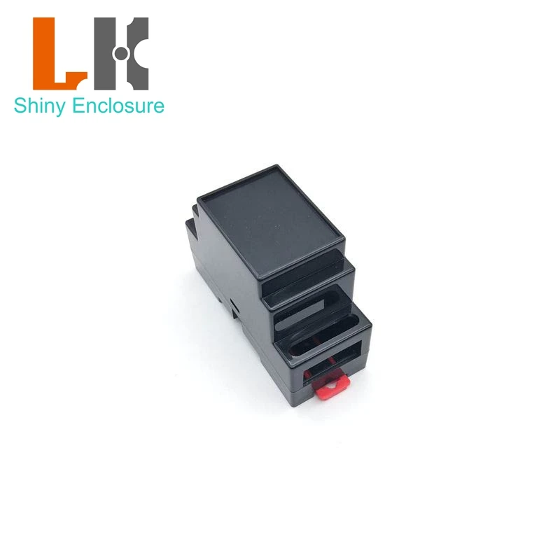 LK-DR01Aカスタムdinレールエンクロージャ取付エンクロージャ電子abs樹脂ジャンクションボックスケーブル出口ハウジング88x37x59mm