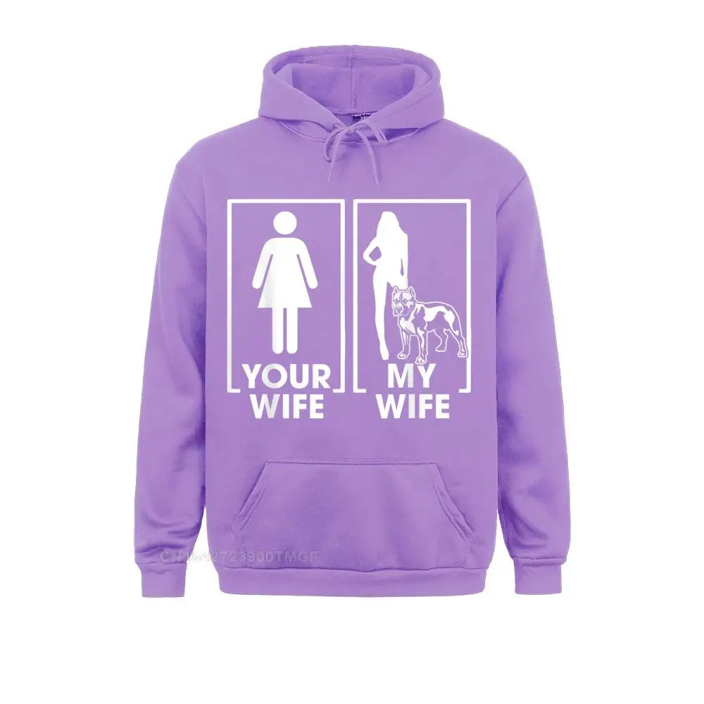 Prevalent Man Sweatshirts Your Wife My Wife Pitbull Shirt Funny Pitbull Lover Shirt Hoodies Long Sleeve Sportswears Simple Style