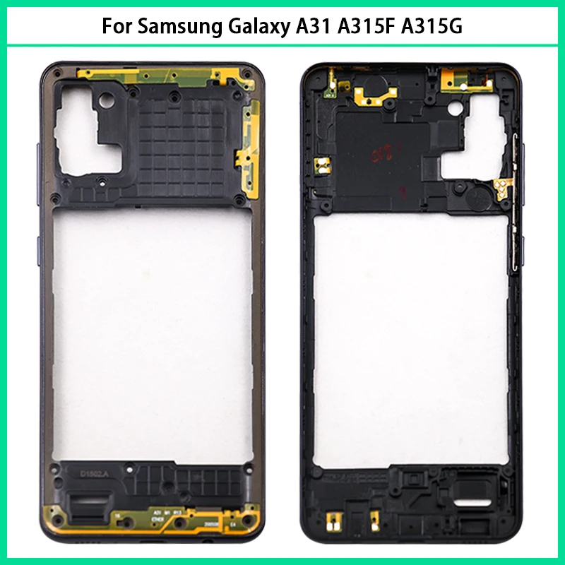 For Samsung Galaxy A31 A315F A315G A315N A315 Full Housing Middle Frame A31 Battery Back Cover Rear Door With Adhesive Replace