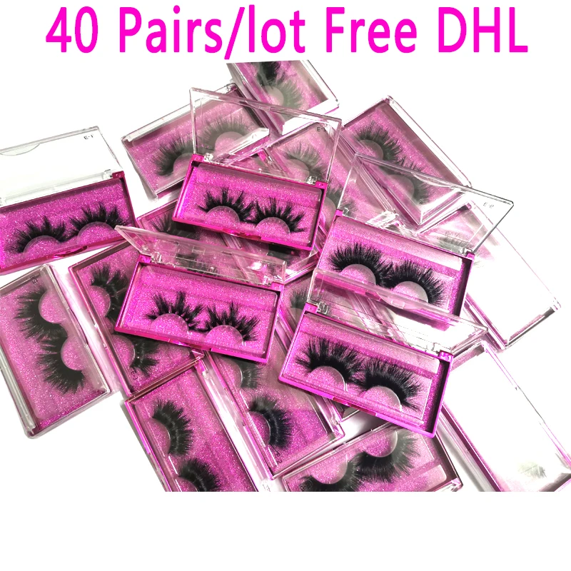 

40Pairs Wholesale 3D Mink Eyelashes Volumn Individual Dramatic Lashes 5D Mink Lashes