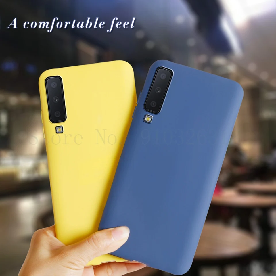 Thin Liquid Soft Silicone Case For Samsung Galaxy A7 (2018) a72018 Case for Samsung A7 2018 Protector Cover Cases Coque 6.0