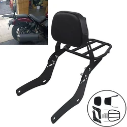 For Honda Rebel 1100T CMX1100 CM 1100 CMX 1100 2017-2026 2025 Passenger Rear Backrest Sissy Bar With Luggage Rack Accessories