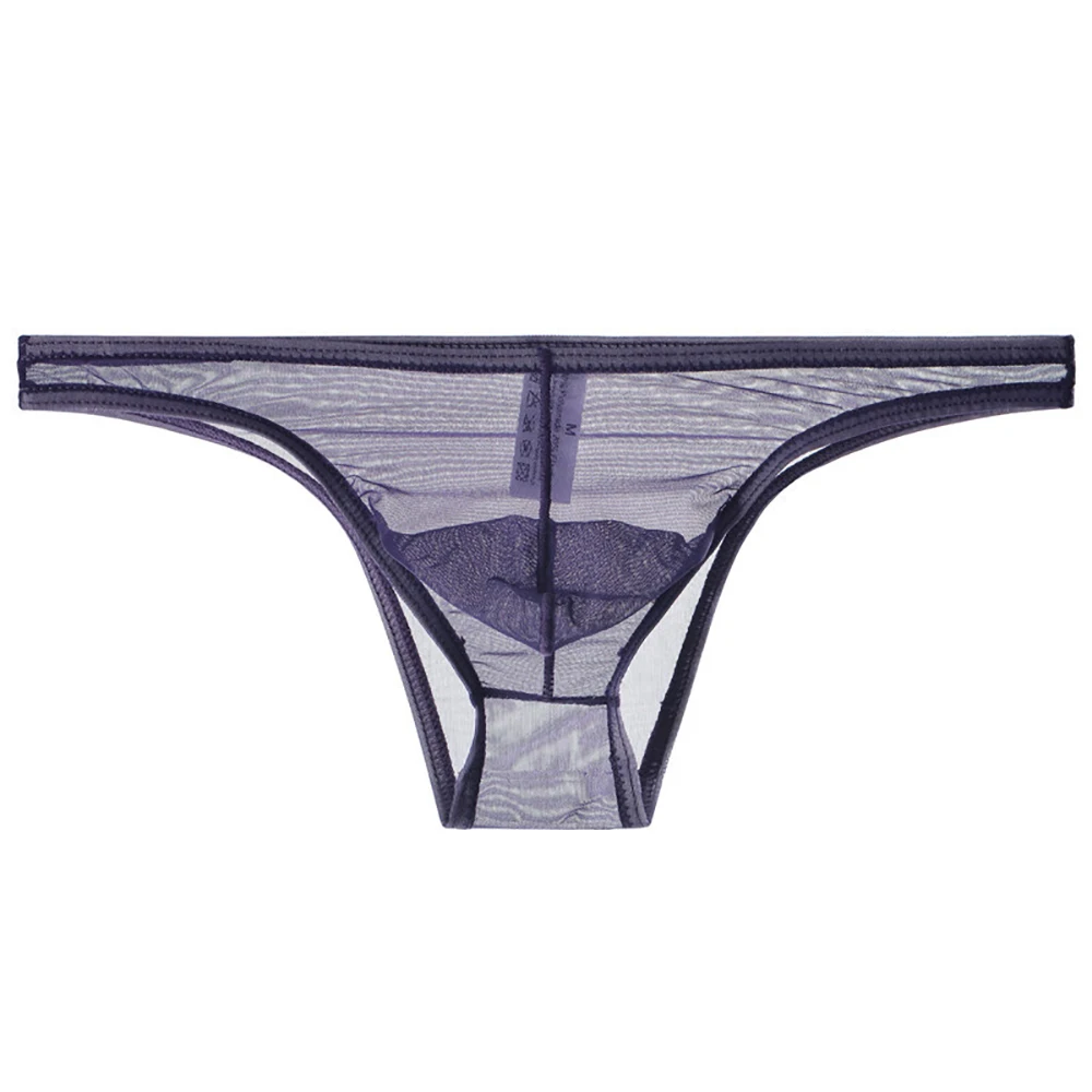 

Sexy Men Briefs T-back Panties See-through Briefs Sheer Breathable Mesh Pouch Underwear Lingerie G-string Underpants Male New
