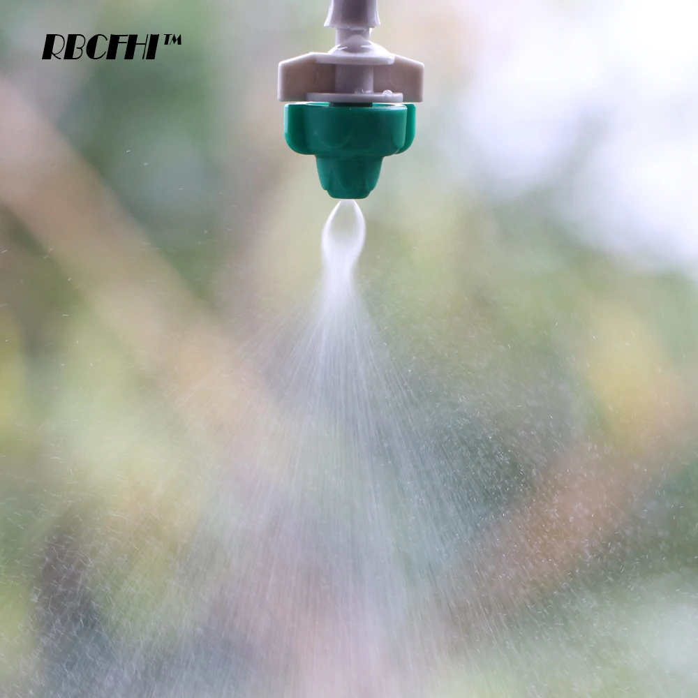 RBCFHI 15PCS 7-8L /h Fogger Nozzles Micro Spray Garden Cooling Watering Irrigation Sprinkler Head Fine Sprayer Jet Landscaping