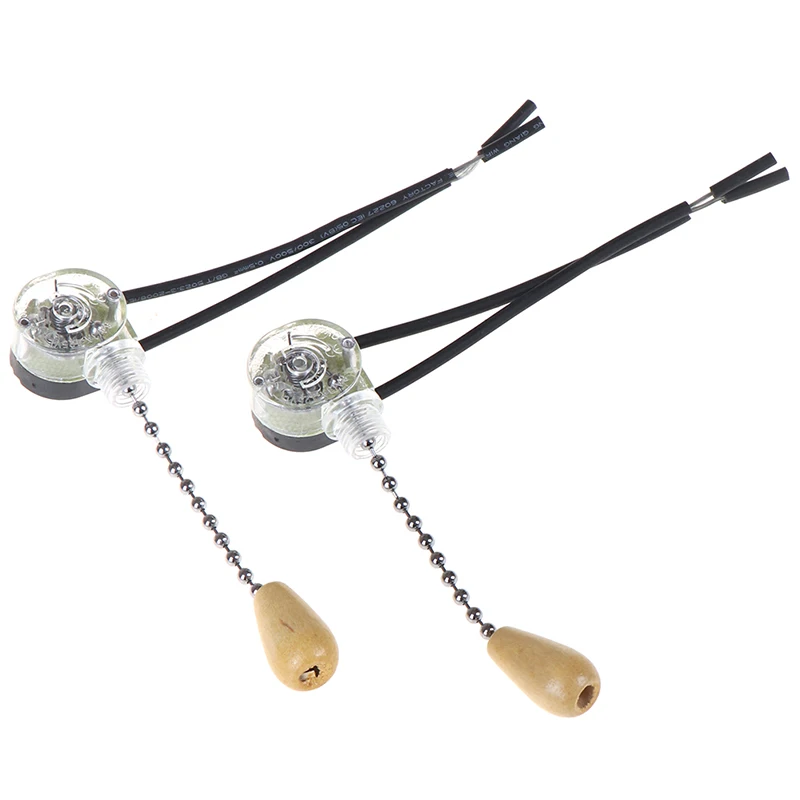 4pcs Universal Wall Light Pull Switch Home Ceiling Fan Lamp Pull Chain Cord Switch Set Replacement Tools 3A/250V