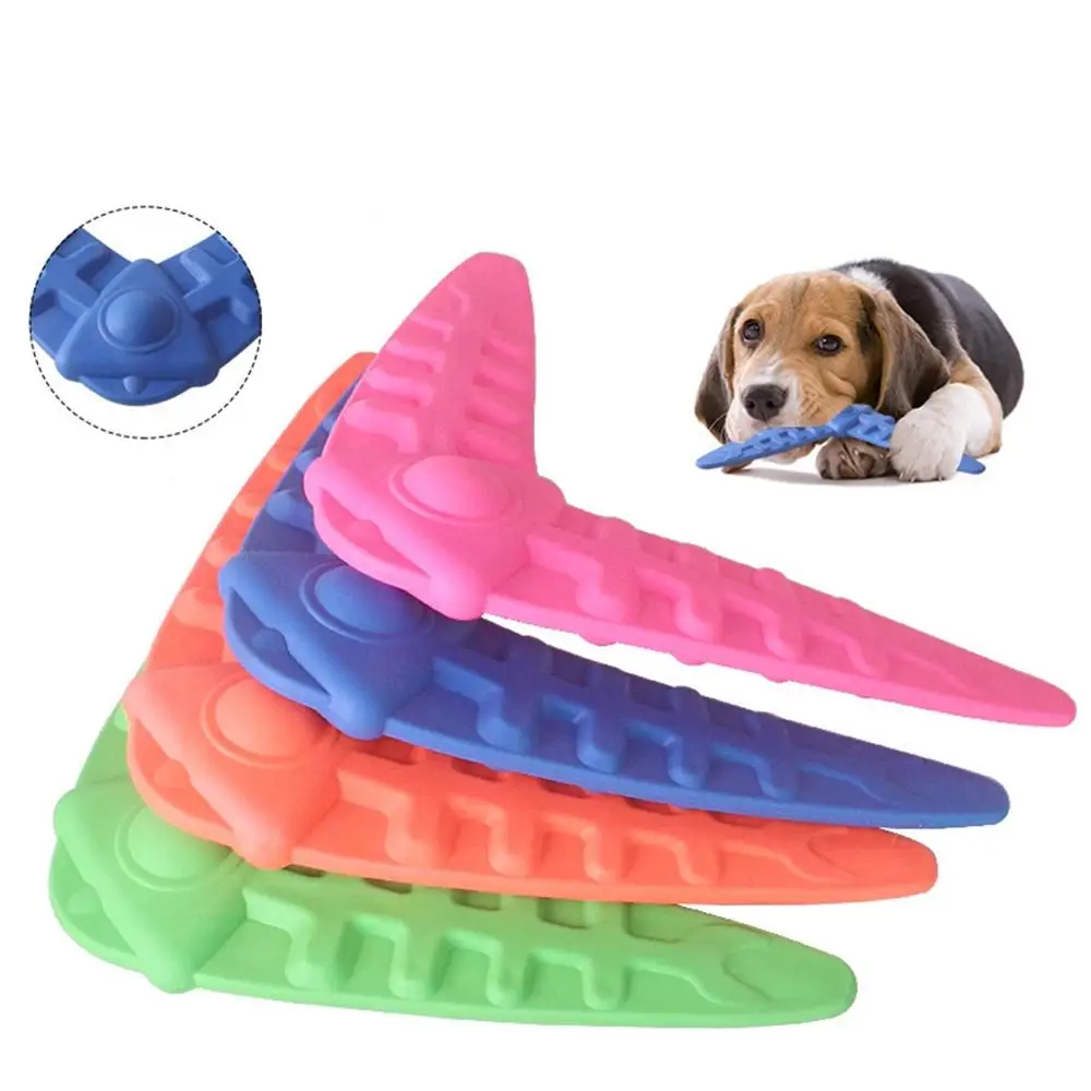 Curved Pet Flying Disc Toy TPR Flying Discs Bite Pet Training Dog Toys Competition Boomerang Child Toys Outdoors Sports Dog Toys