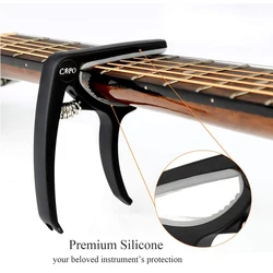 Guitar Capo for Acoustic and Electric Guitars Lightweight Quick Release Capo for 6-String Guitars Ukulele  Bass Banjo