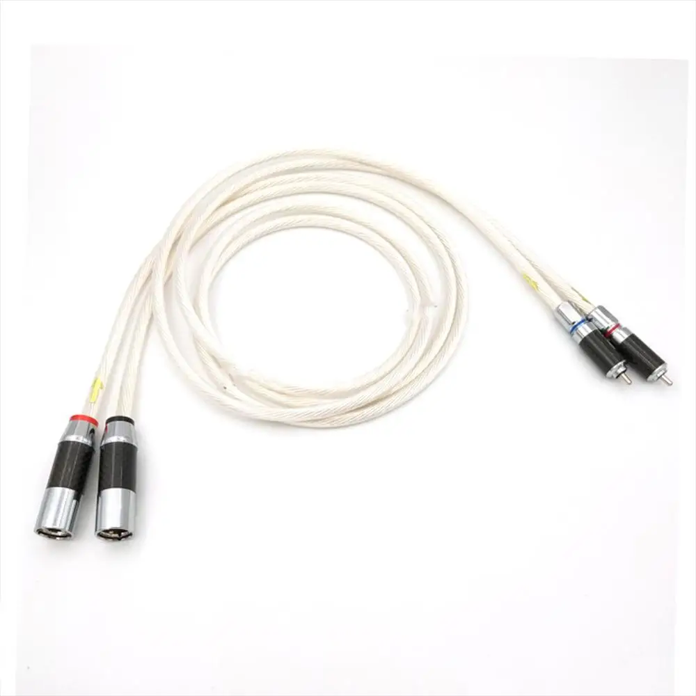 

Pair QED Signature Silver Plated RCA to XLR Audio Cable, RCA Male Plug To XLR Balanced Female Plug Signal Wire