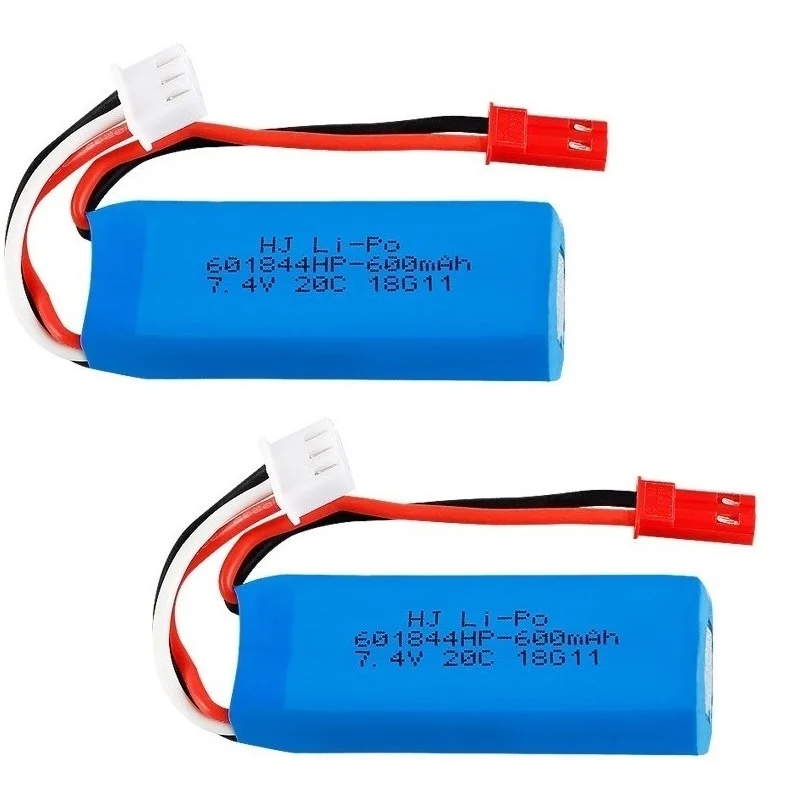 7.4V 450mAh Lipo Battery and USB Charger for WLtoys K969 K979 K989 K999 P929 P939 RC Car Parts 2s 7.4v Battery 3pcs