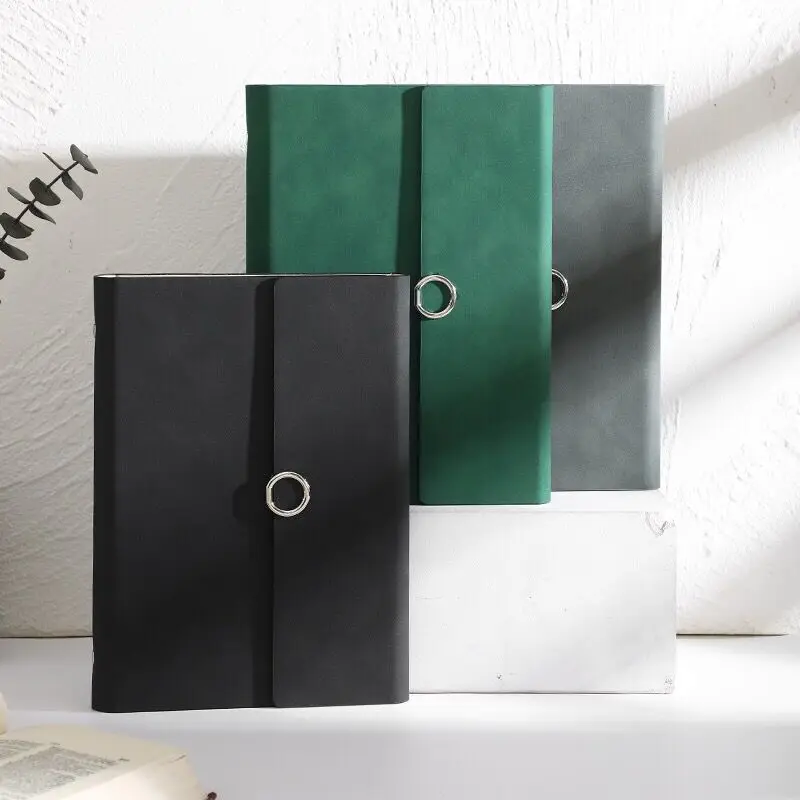 New A5 Business Pu Leather Loose-leaf Notebook Bullet Agenda Planner Replace Refillable Paper Creative School Stationery