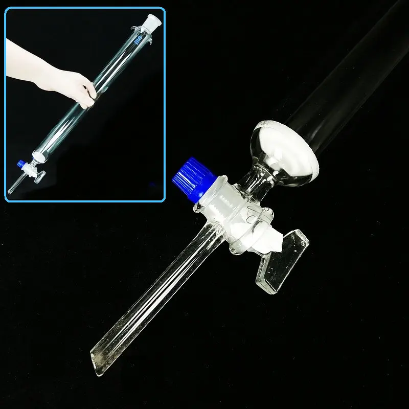 1pcs Caliber 24# Chromatography Column with Glass Piston,Sand Core Glass chromatography Column with standard mouth