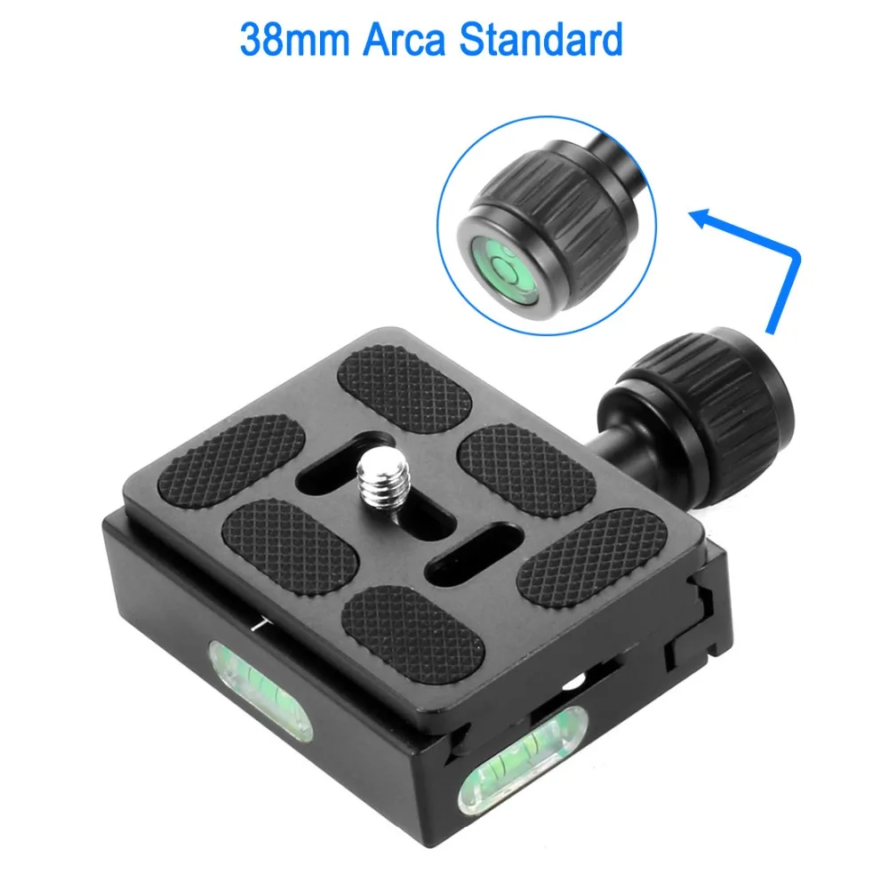 Tripé para câmera dslr qr60, placa de liberação rápida e adaptador de montagem para dslr e monopé, cabeça da bola, acessórios de câmera arque-suíça
