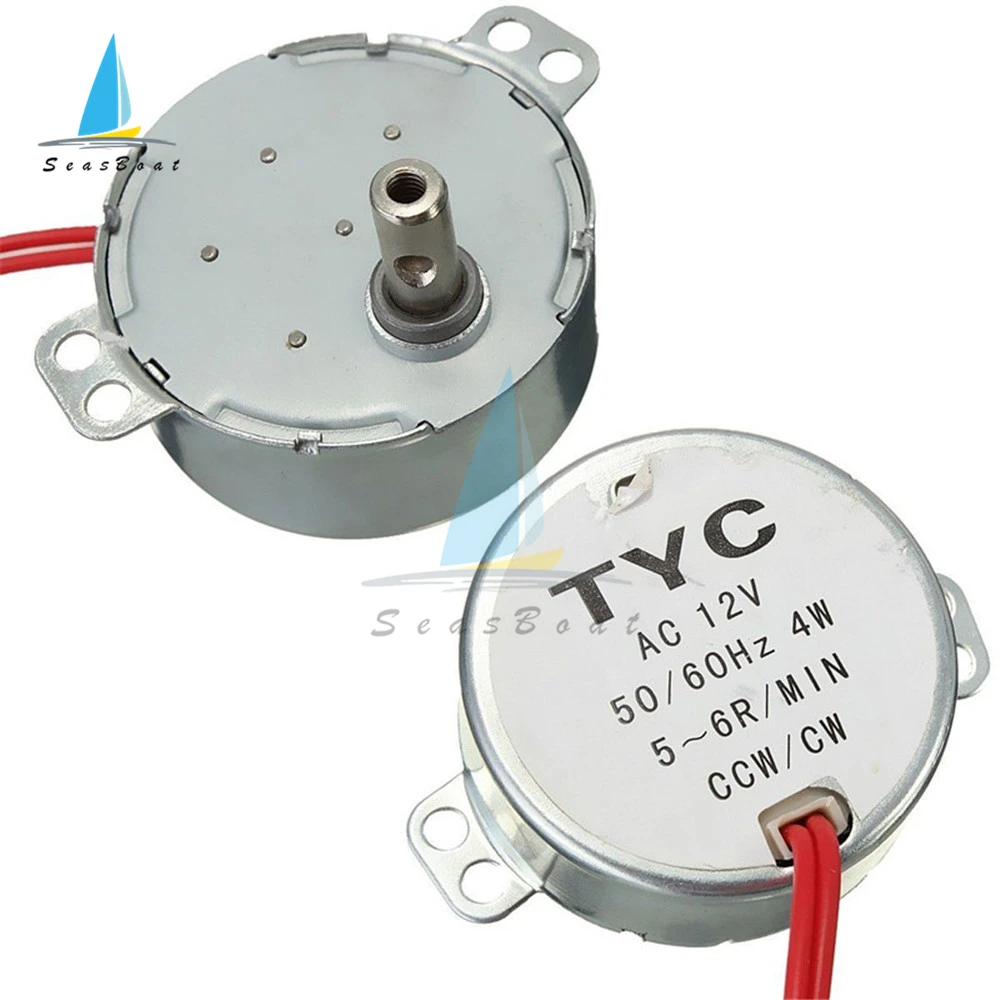 AC 240V 220V 12V 50/60Hz 4W Synchronous Motor 5-6RPM Robust Torque CCW/CW TYC-50 for Warm Air Blower