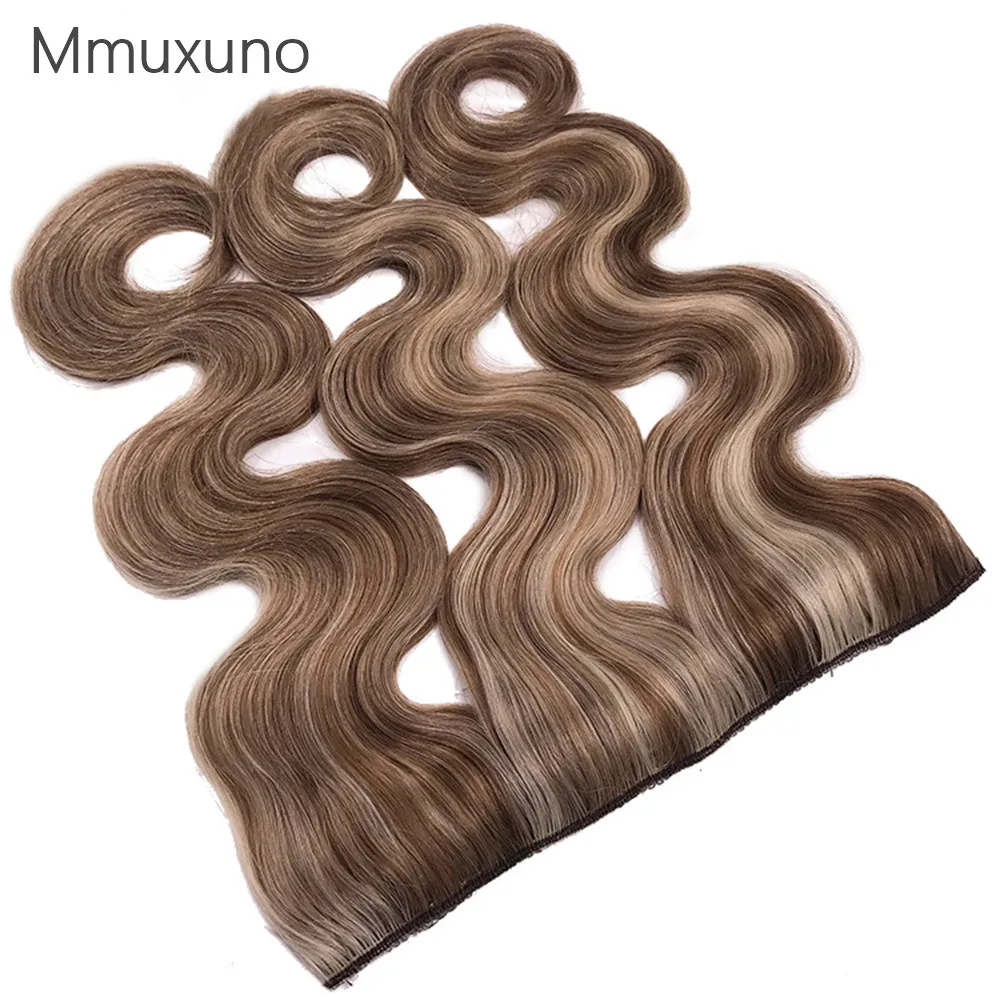 European and American human hair clip hair color large volume traceless hair accessories