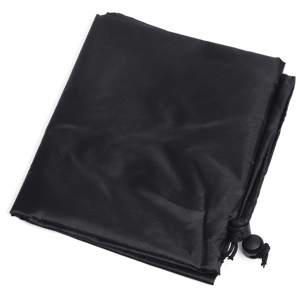 Round Fire Pit Cover Waterproof And Weather Resistant Durable Fabric BBQ Dust Cover For Outdoors Stove Brazier Heater