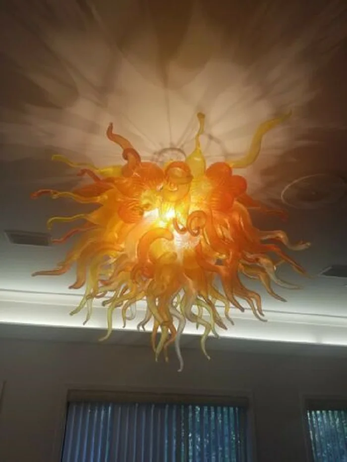 

Modern Cheap Chandelier for High Ceilings Mouth Blown Glass Chandelier for Hotel Room