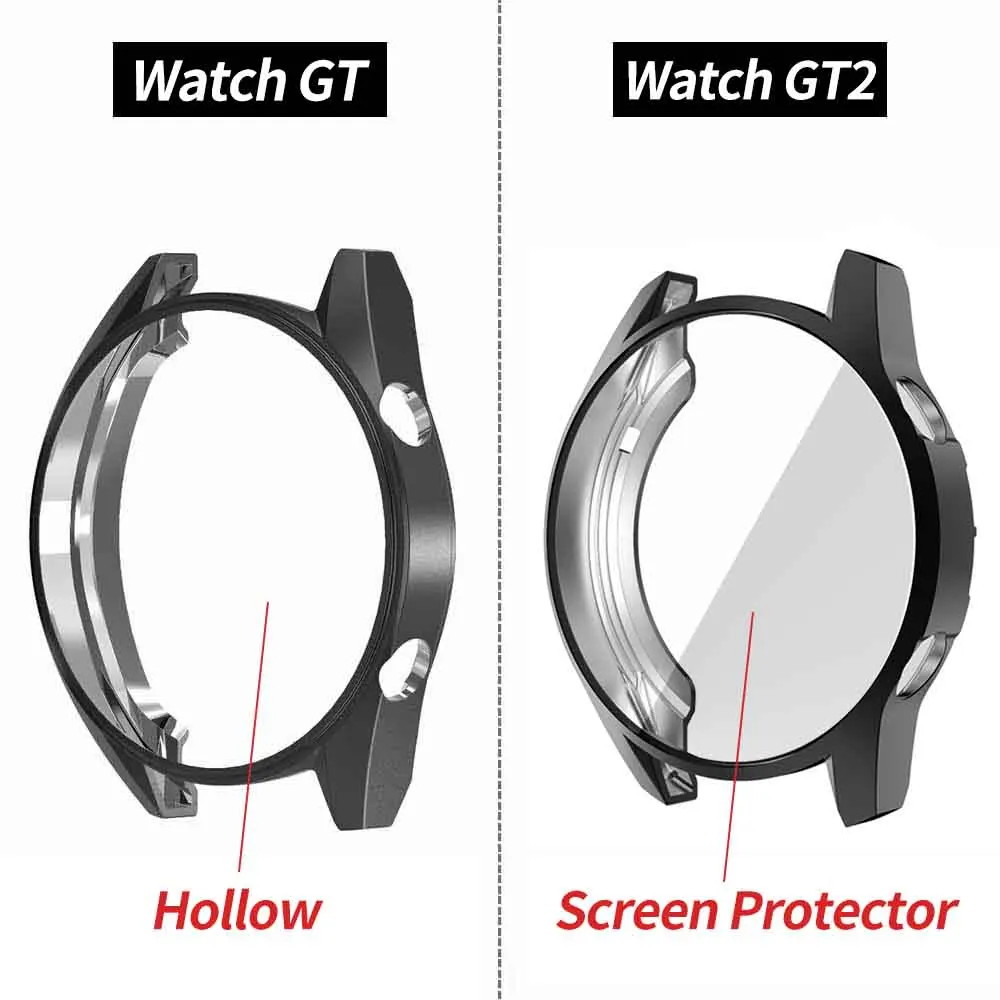 Watch Case For Huawei watch GT 2 Protective Case Soft Tpu Full Screen Case Protection HD For Gt 2 46mm Watch Protector Cover