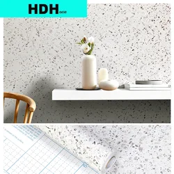 Terrazzo 껍질과 스틱 벽지 재즈 흰색 대리석 자체 접착 벽지 주방 벽 종이 자체 접착 벽 스티커