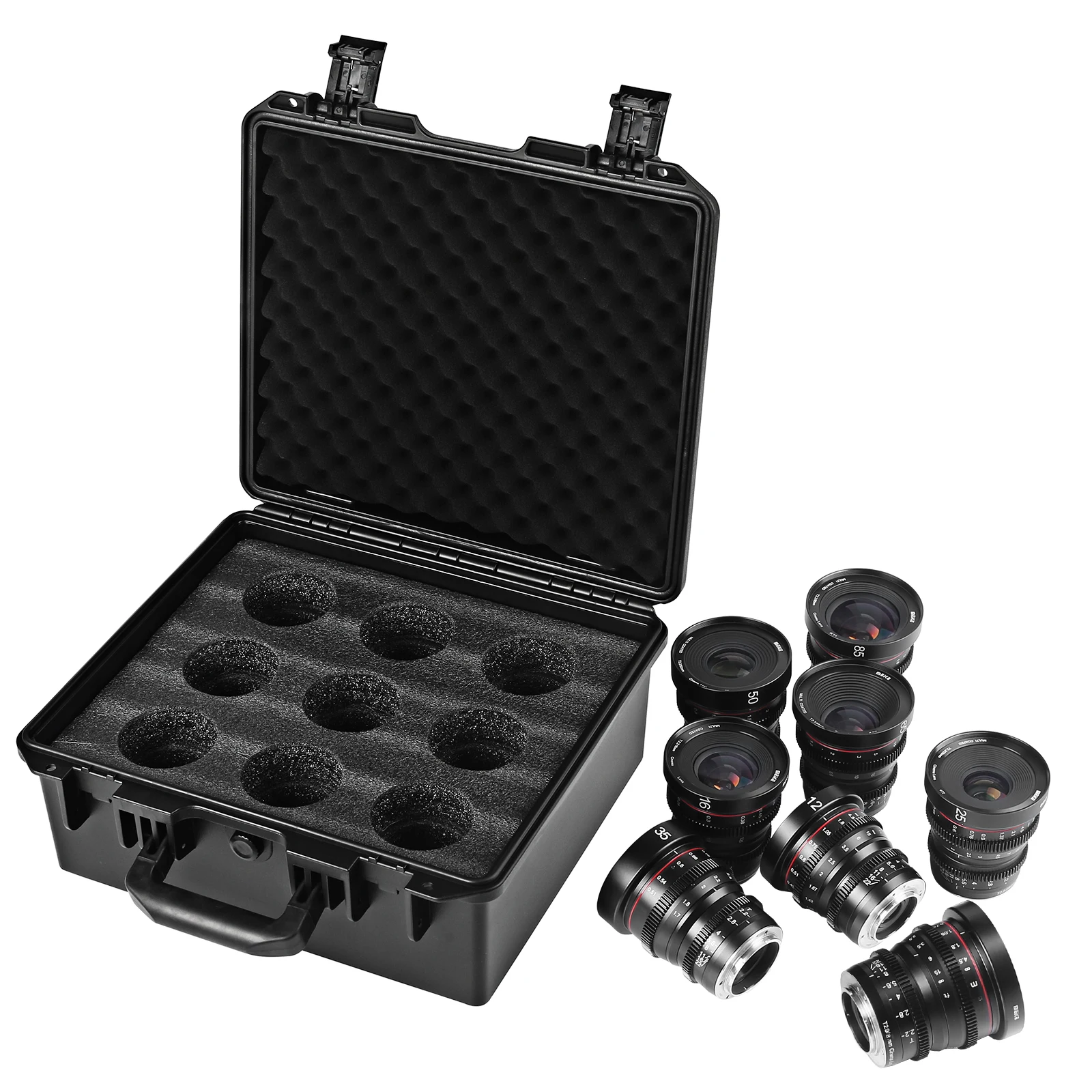 Meike Hard Lens Case for 6-9 Lenses