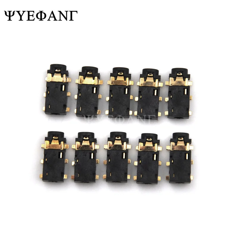 10pcs/lot 2.5mm Female Audio Connector 6 Pin SMT SMD Stereo Headphone Jack Socket PJ-242