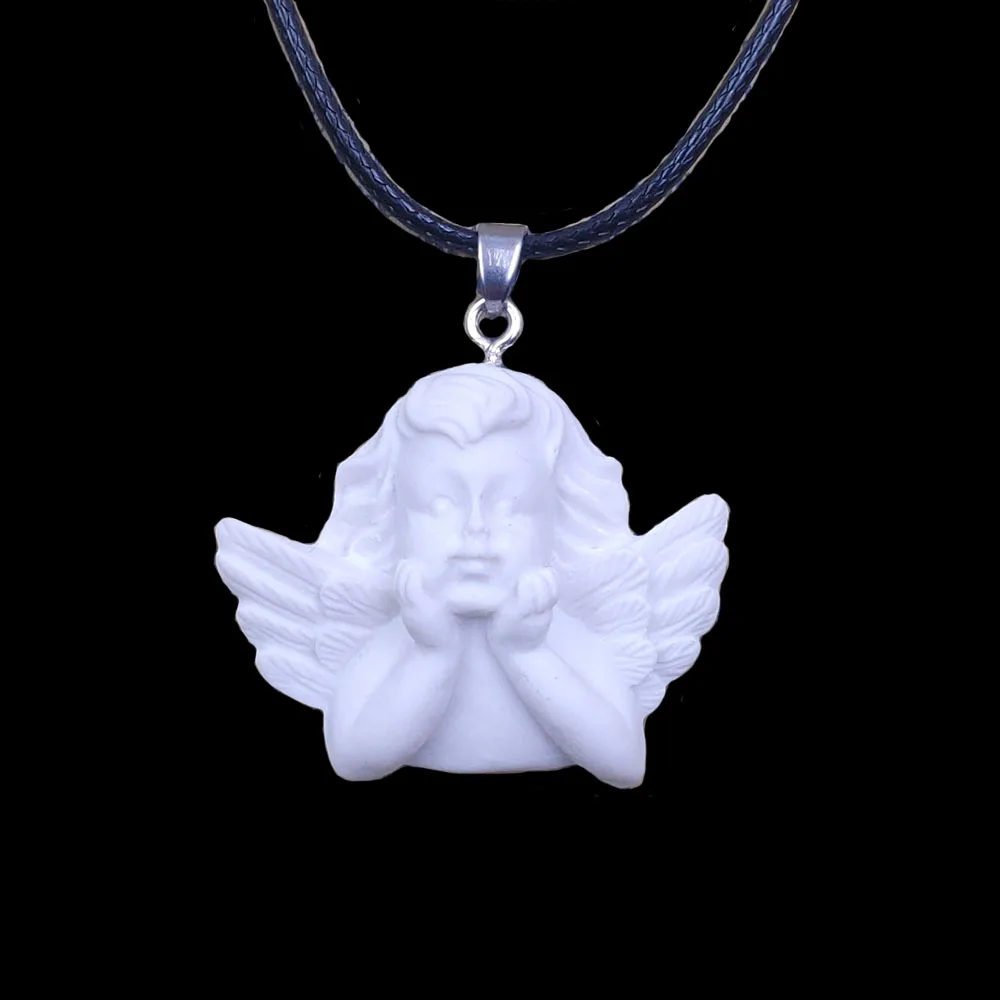 9 видов стилей белый смолы религия Ангел Веревка ожерелье с подвеской, подарок для женские и мужские для мальчиков и девочек Прямая доставка CO001-009